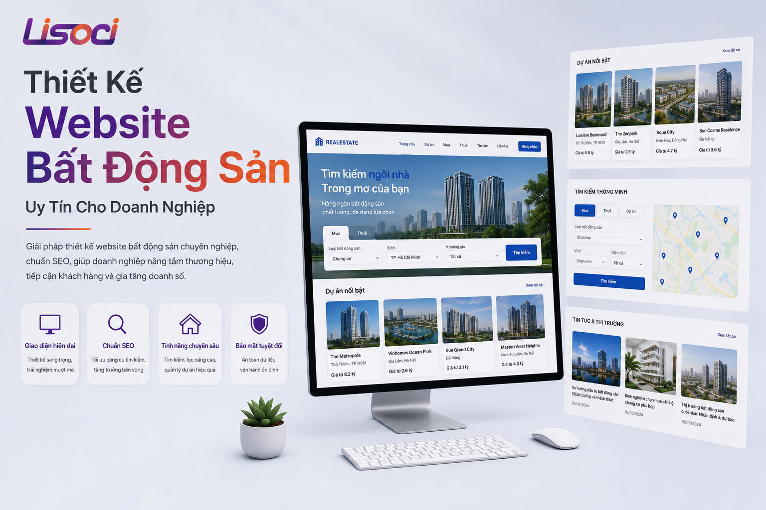 thiết kế website bất động sản