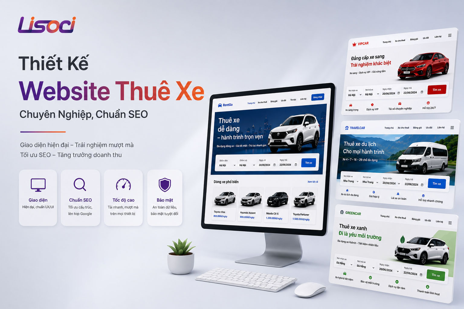 thiết kế website thuê xe